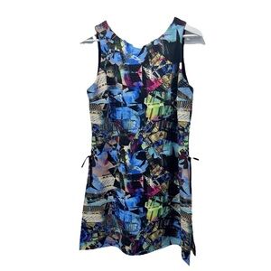 Joseph Ribkoff Dress Sleeveless Size‎ 8 Multicolour Lined Skort Tennis Golf